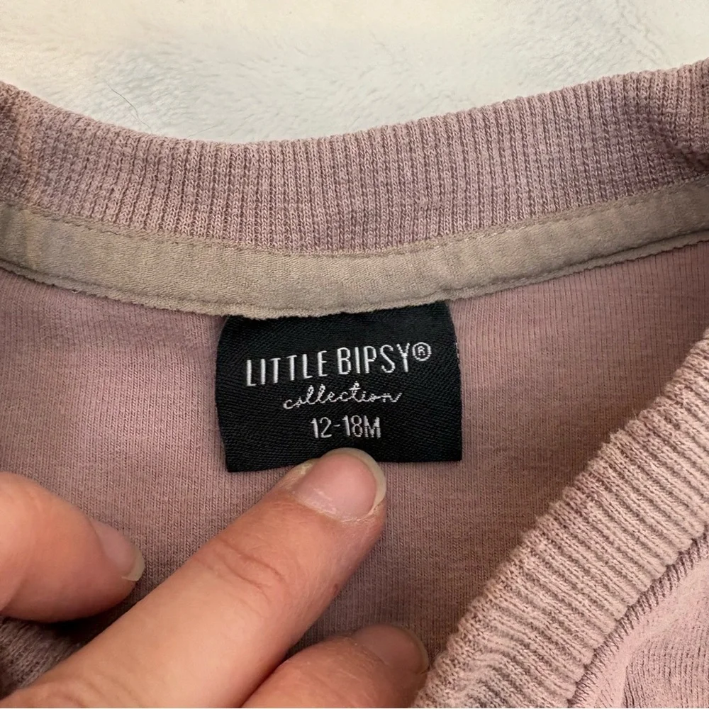 Little Bipsy Kids Mauve Sweatshirt and Jogger Set - Picture 2 of 6